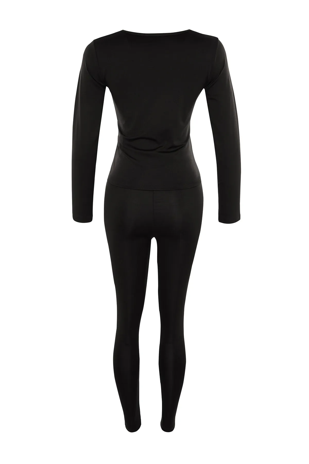 Trendyol Collection  Schwarzes Scuba-Strick-Unterteil-Oberteil THMAW23AU00070