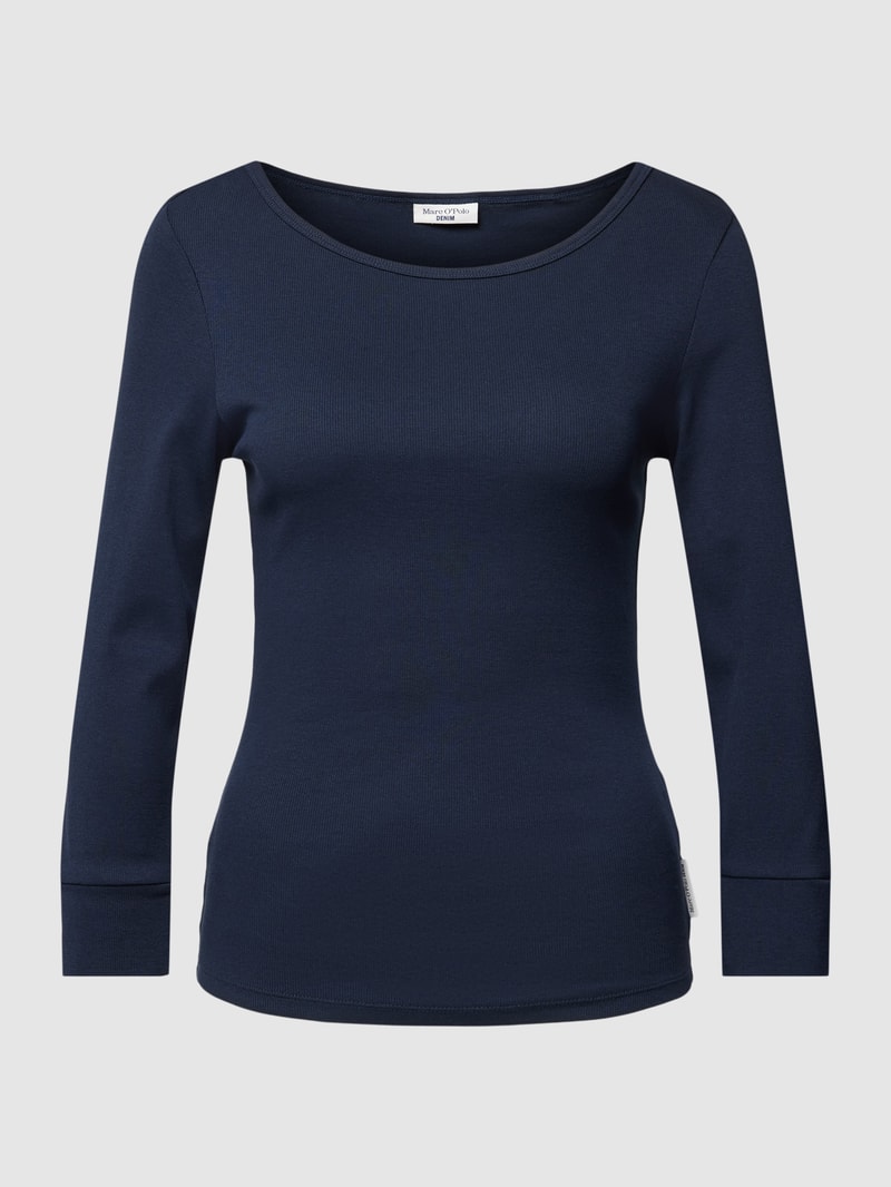 T-Shirt mit 3/4-Arm in marineblau