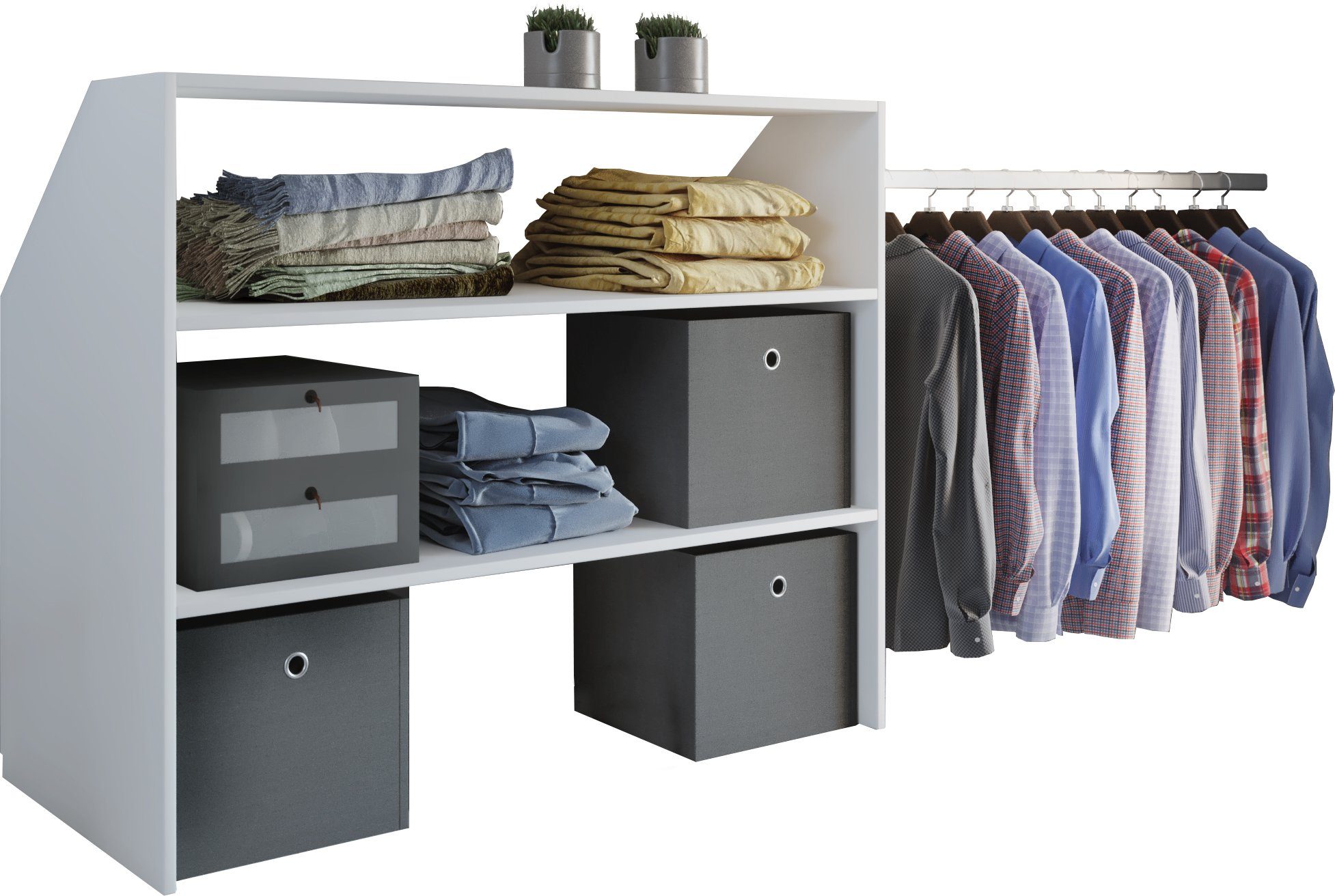 VCM Kleiderschrank Offener Kleiderschrank Dachschrägen Regal Dacho l (1-St)