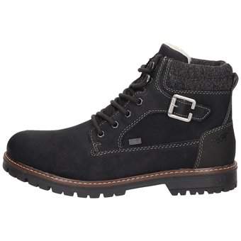 Rieker Schnür Boots in schwarz