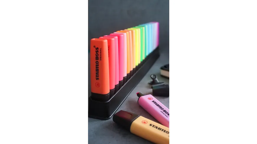 STABILO® BOSS® ORIGINAL  Textmarker Tischset 23 Stifte sortiert