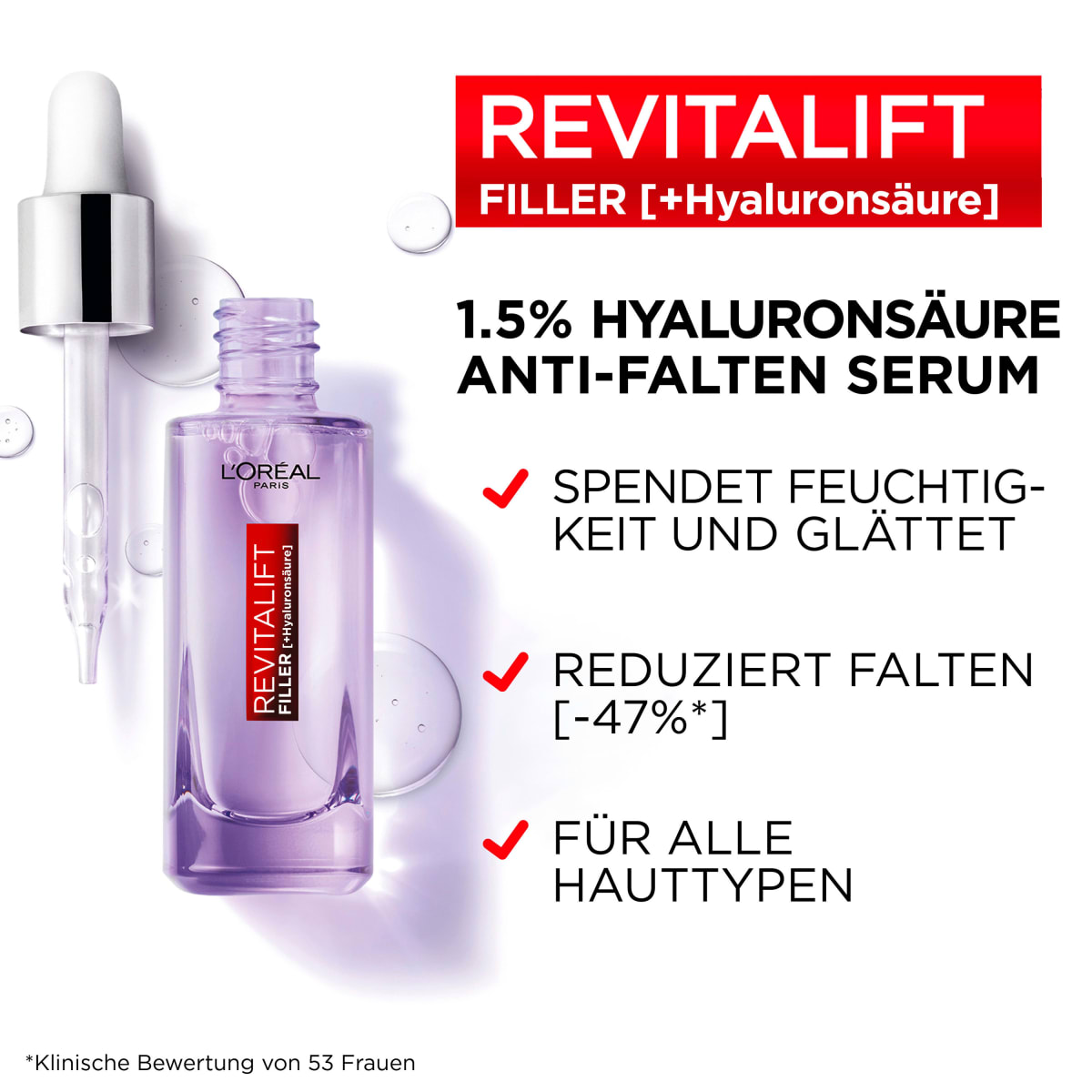 Serum Revitalift Filler + Hyaluronsäure, 30 ml