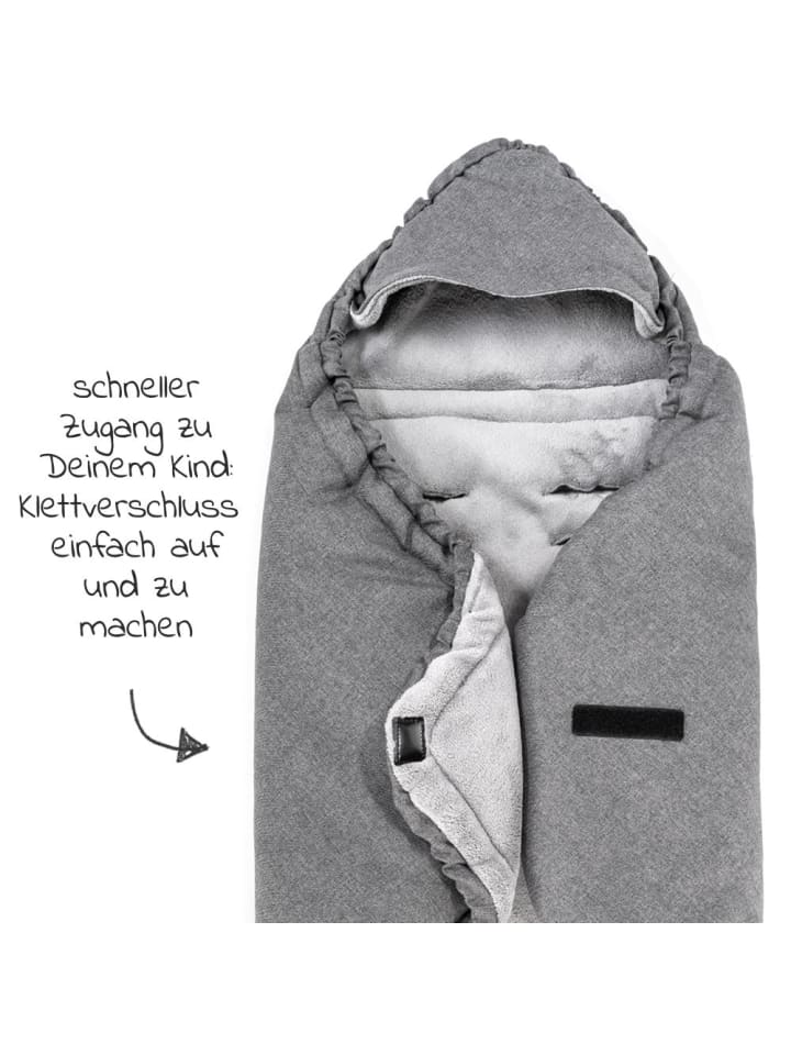 Zamboo Einschlagdecke Deluxe für Babyschale in grau günstig kaufen onesize
