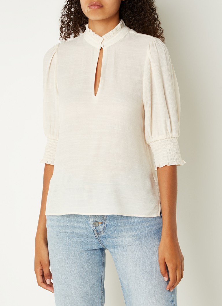 Dante 6 Feline top with puff sleeves and keyhole