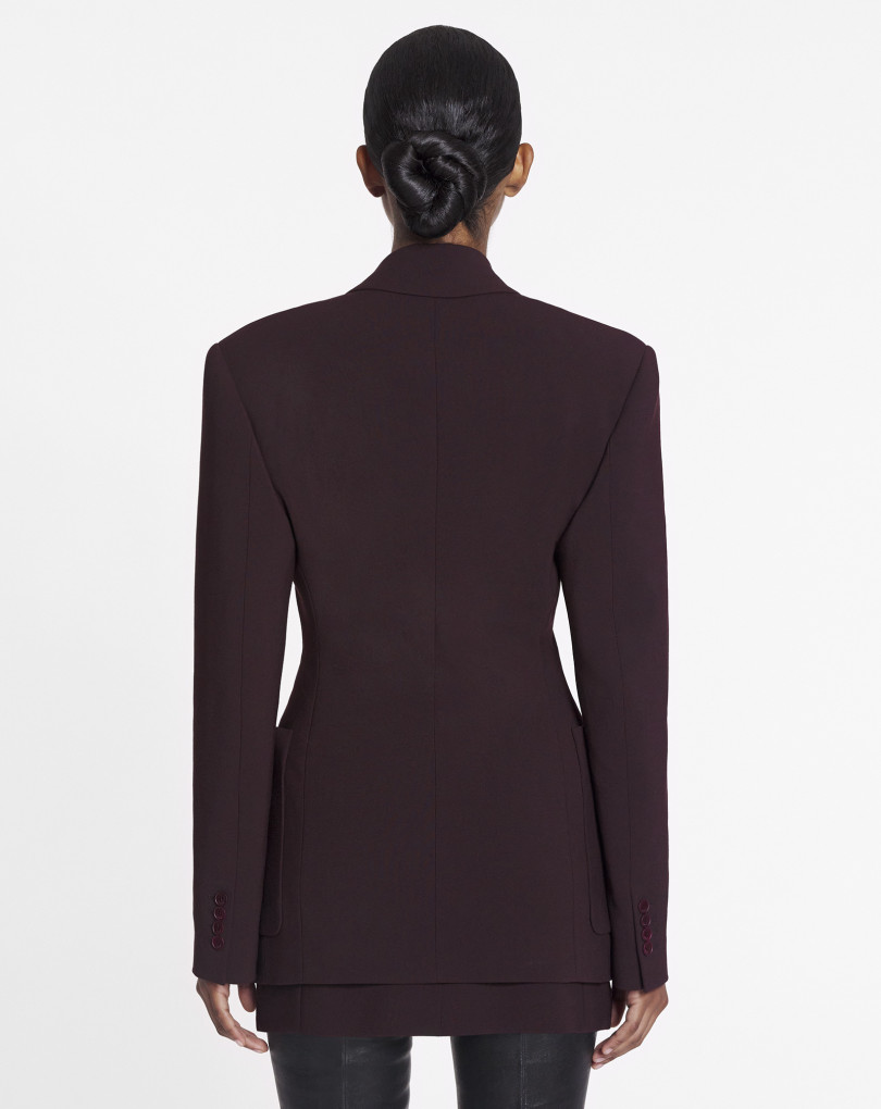VESTE CEINTRÉE À SIMPLE BOUTONNAGE