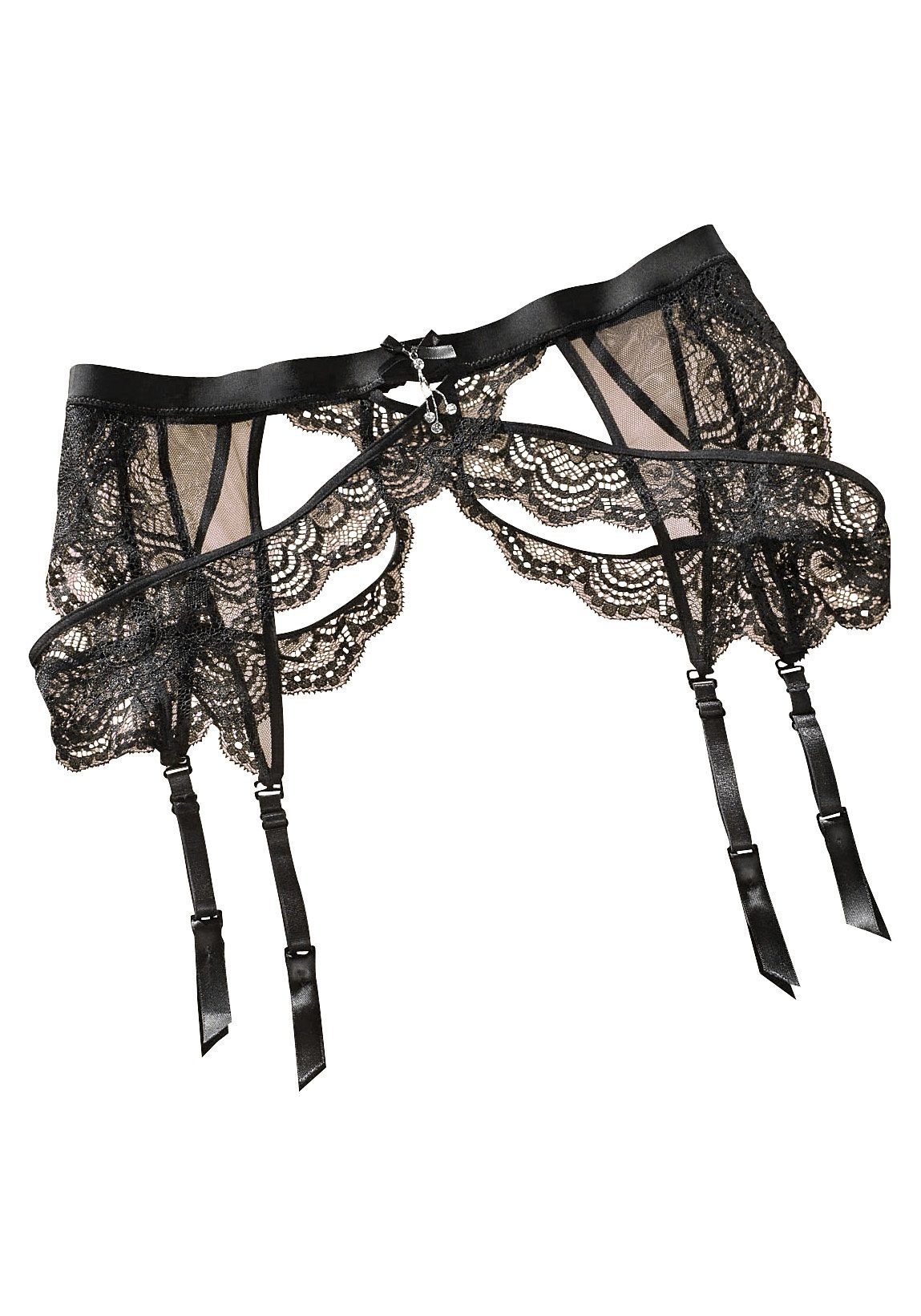 petite fleur gold Strumpfhalter, aus schöner Jacquardspitze, sexy Dessous