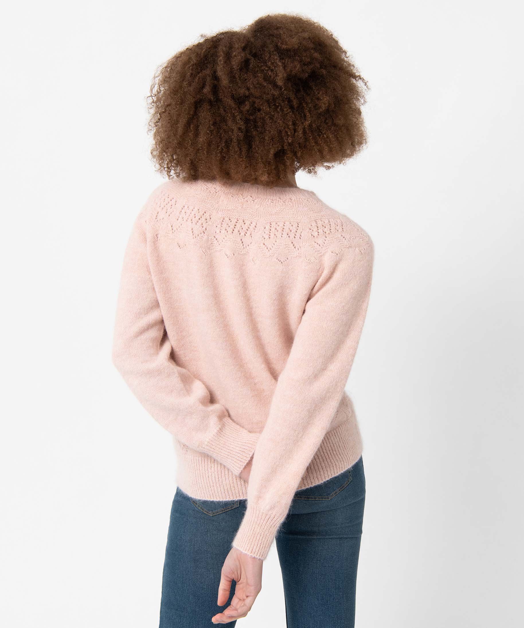 Pull femme en maille 3D innovante rose | GEMO