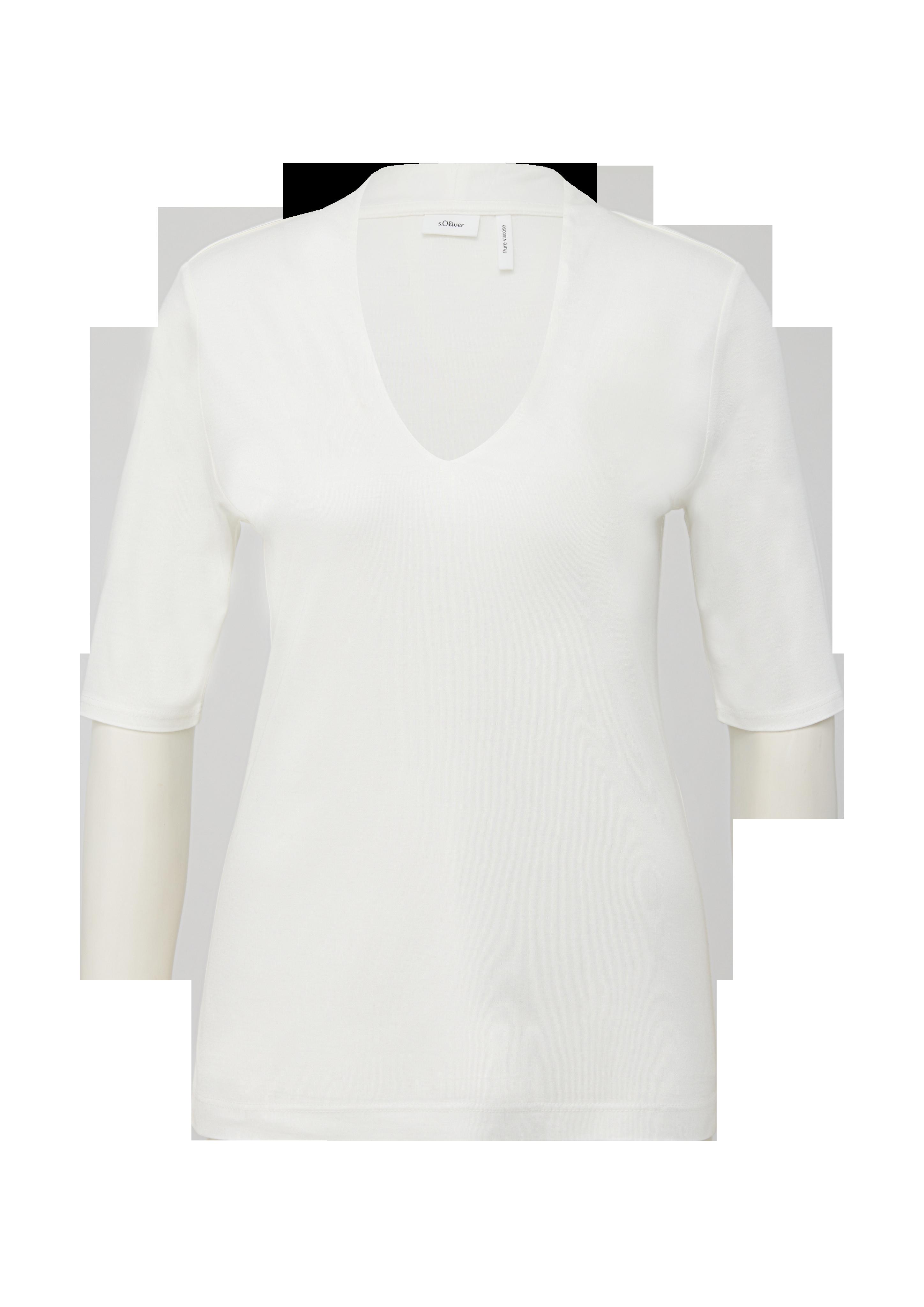 T-Shirt mit V-Ausschnitt  2122592-0200