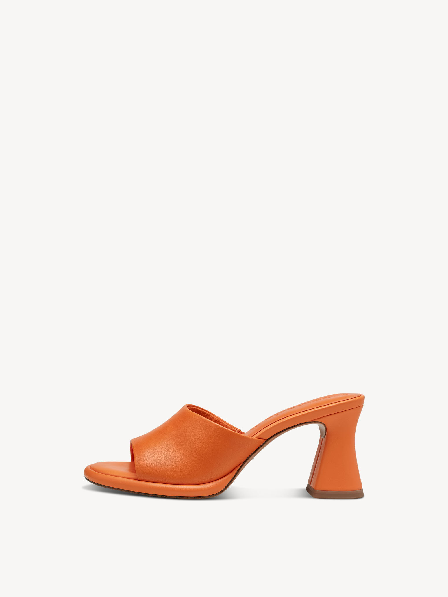 Mule en cuir - orange