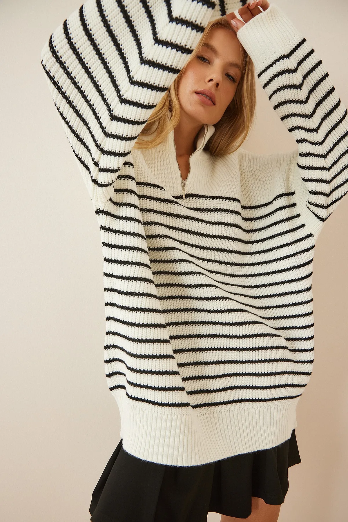 Happiness İstanbul  Pullover - Ecru - Regular Fit