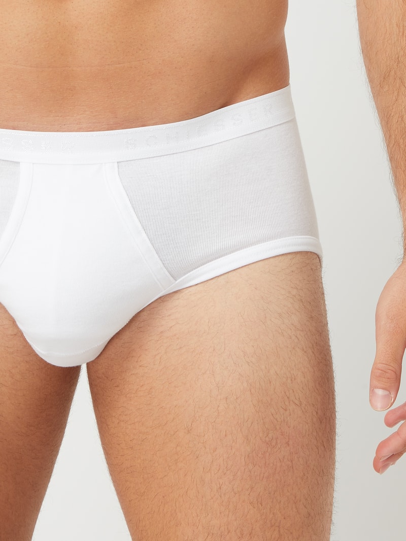Slip aus Baumwolle im 2er-Pack in schwarz