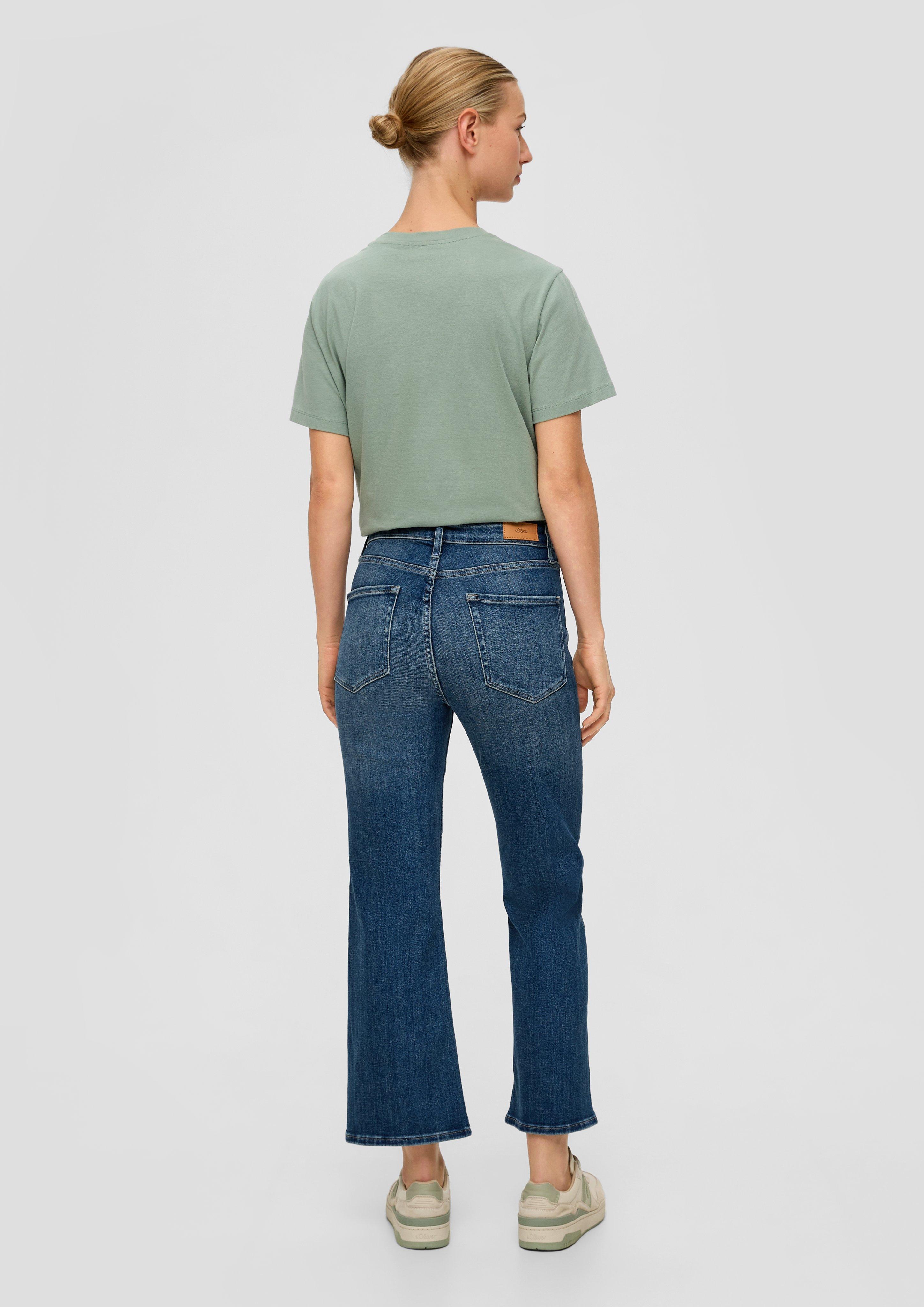 Cropped Jeans / High Rise / Flared Leg / Baumwollstretch  2135880-55Z4
