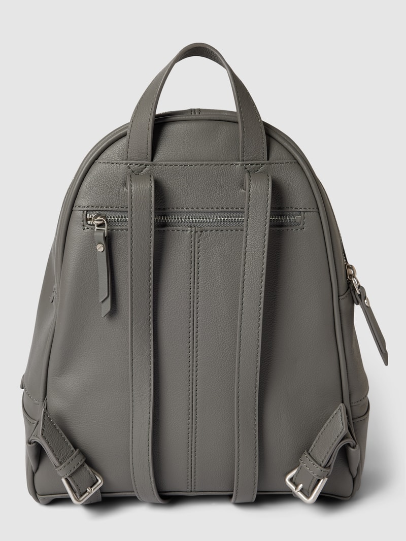 Rucksack mit Label-Details Modell 'Noos' in dunkelgrau