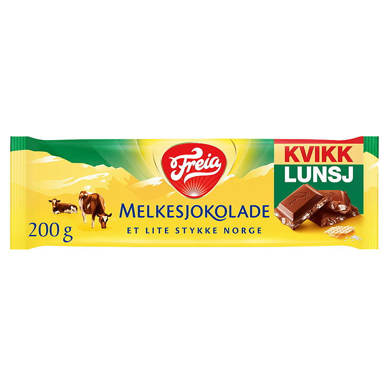 Freia Melkesjokolade Kvikk Lunsj 200 g Freia