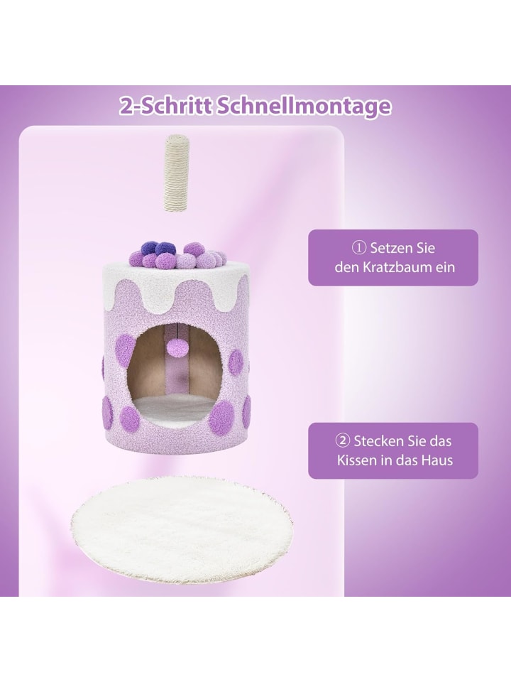 COSTWAY Kratztonne 37x37x67cm in Lila günstig kaufen onesize