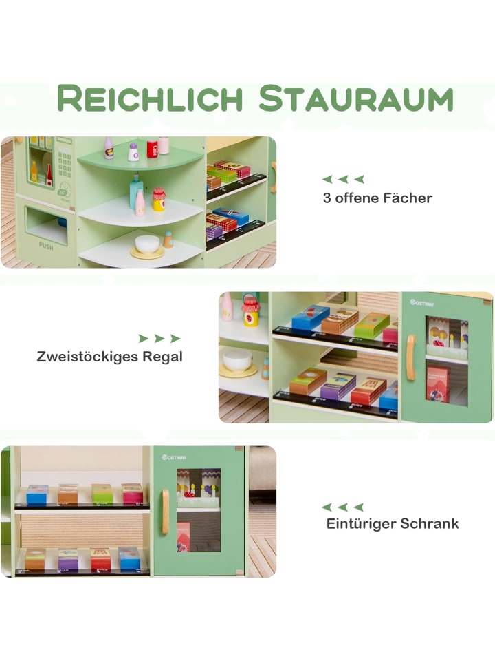COSTWAY Kaufladen von 3-8 Jahren in Grün günstig kaufen onesize