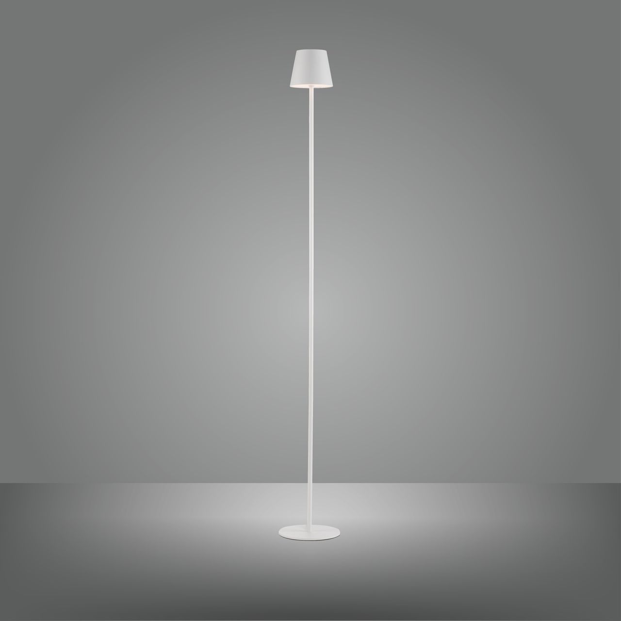 JUST LIGHT Akku-Stehleuchte EURIA, 1x LED-Board/2,50Watt/3000Kelvin, IP54, Weiss