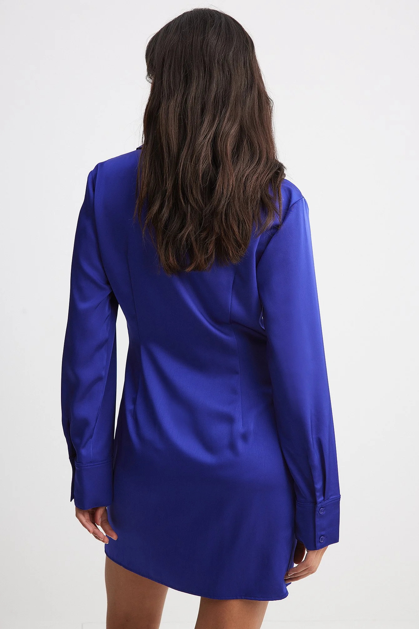 Wickel-Mini-Hemdkleid aus Satin