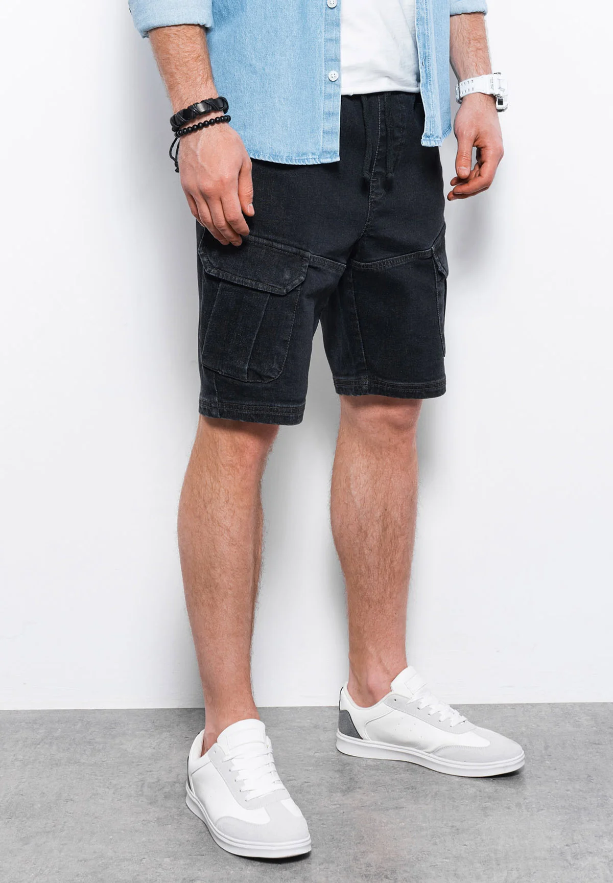 Pantalones cortos de mezclilla ombré