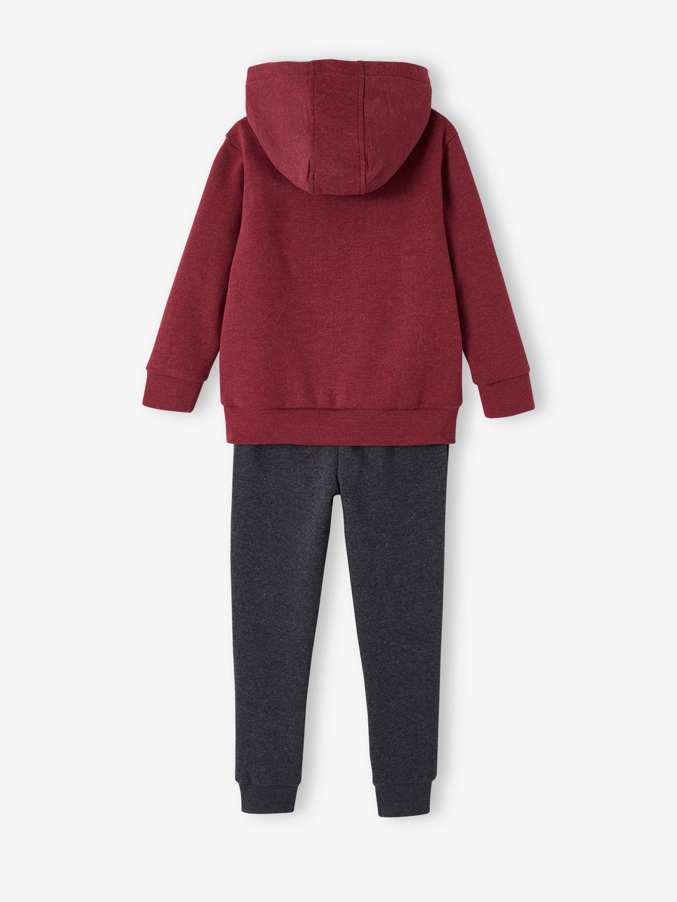 Ensemble sport garçon sweat à capuche et jogging en molleton marine