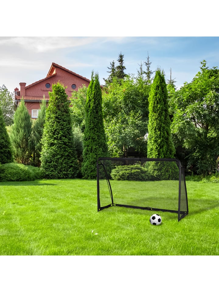 relaxdays Fußballtor in Schwarz - (B)180 x (H)120 x (T)60 cm günstig kaufen onesize