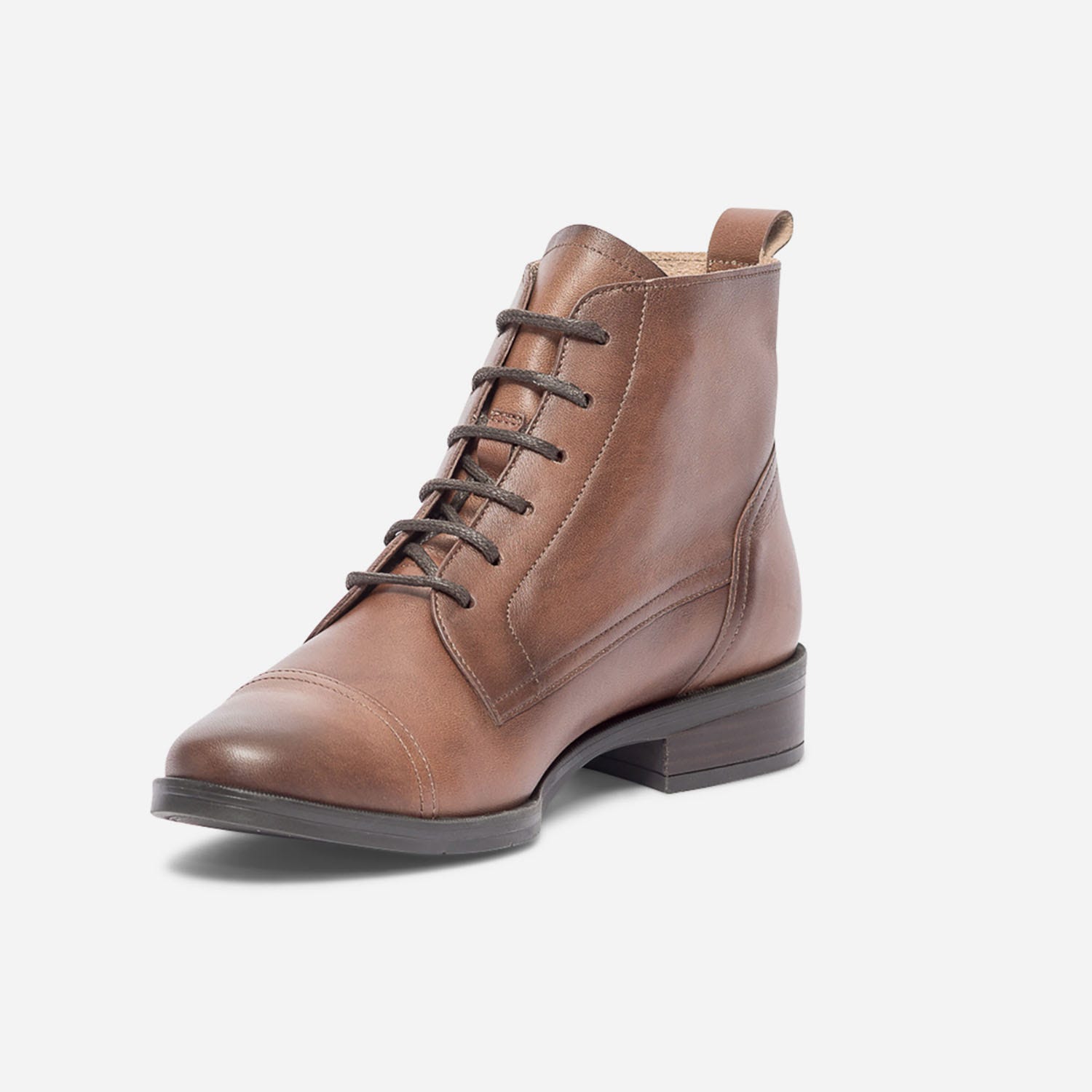 Bottine ERAM FLEX cognac en cuir éco-conçu