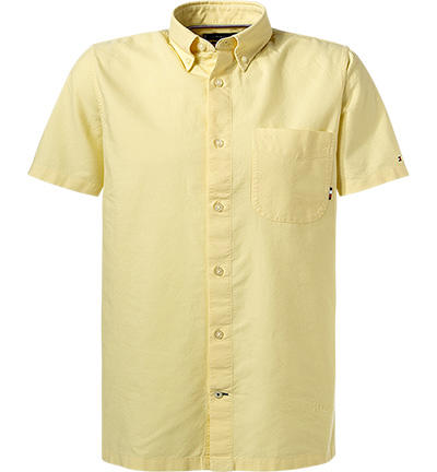 Tommy Hilfiger, Kurzarmhemd, Regular Fit, Baumwolle, gelb