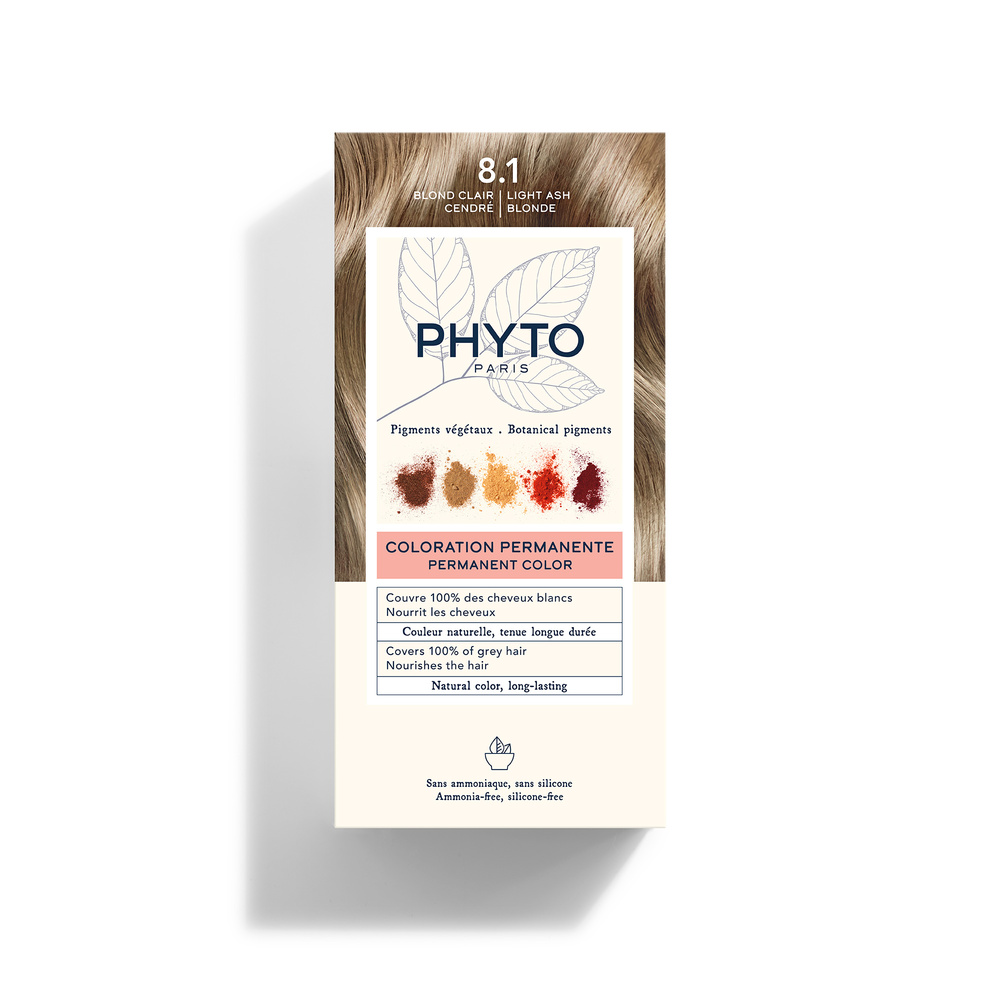 Phyto Coloration Permanente 8.1 Blond Cendré Kit coloration