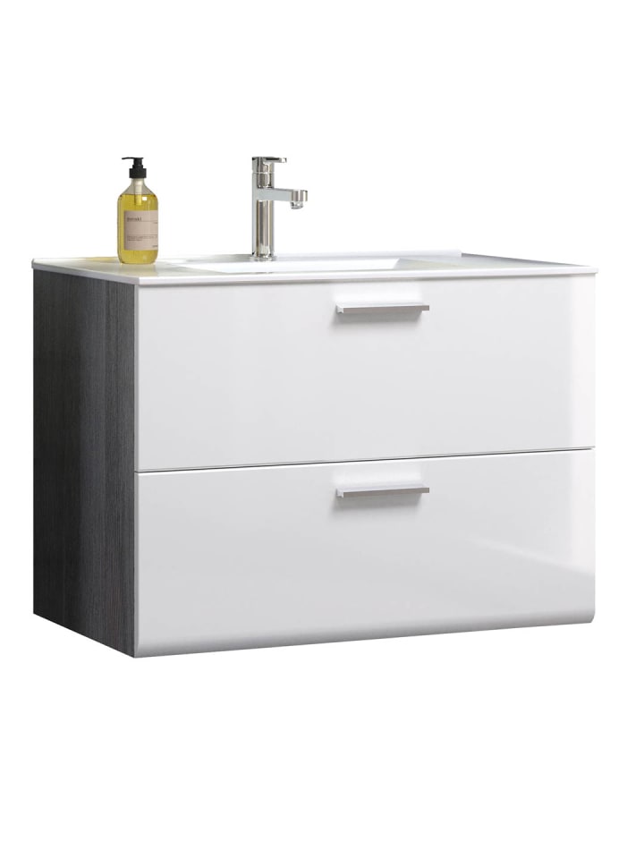 ebuy24 Waschbeckenunterschrank Riva Weiß 82 x 47 cm günstig kaufen onesize