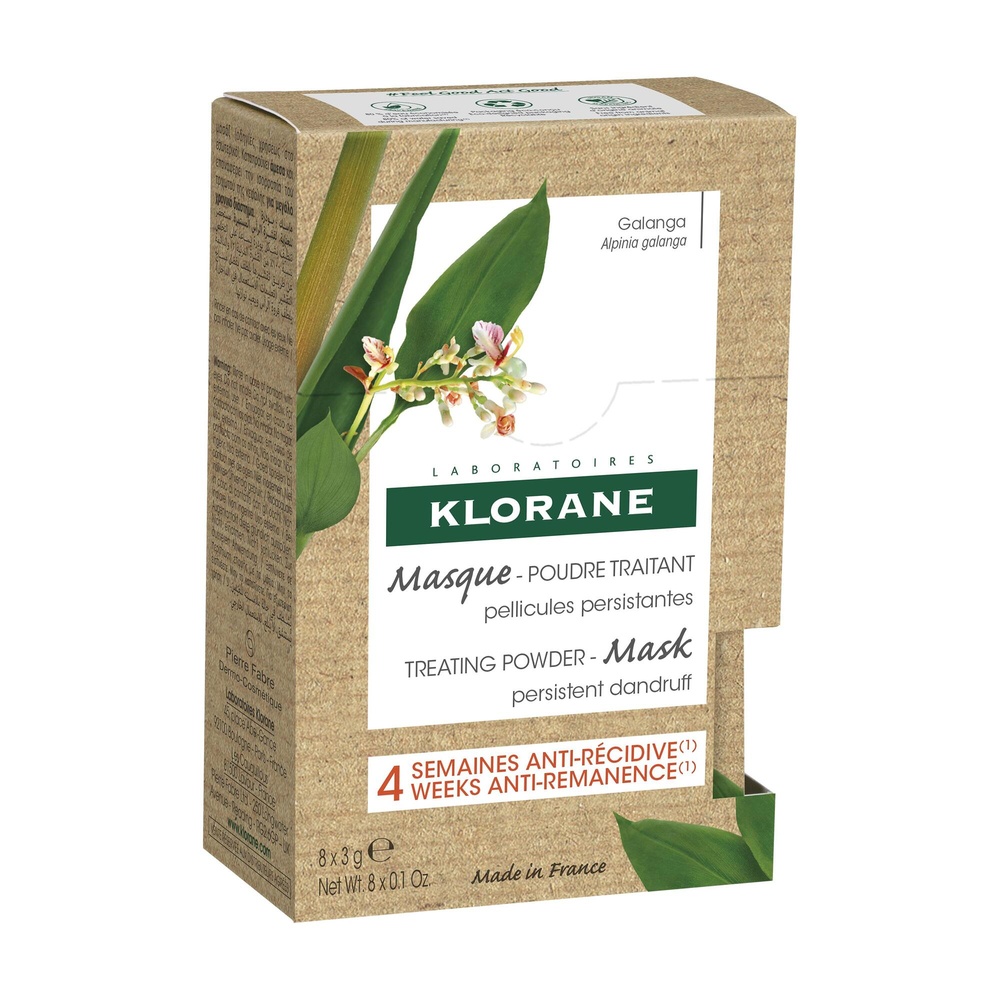 Klorane Klorane — Masque-Poudre Traitant Antipel liculaire au Galanga 8 u Masque poudre