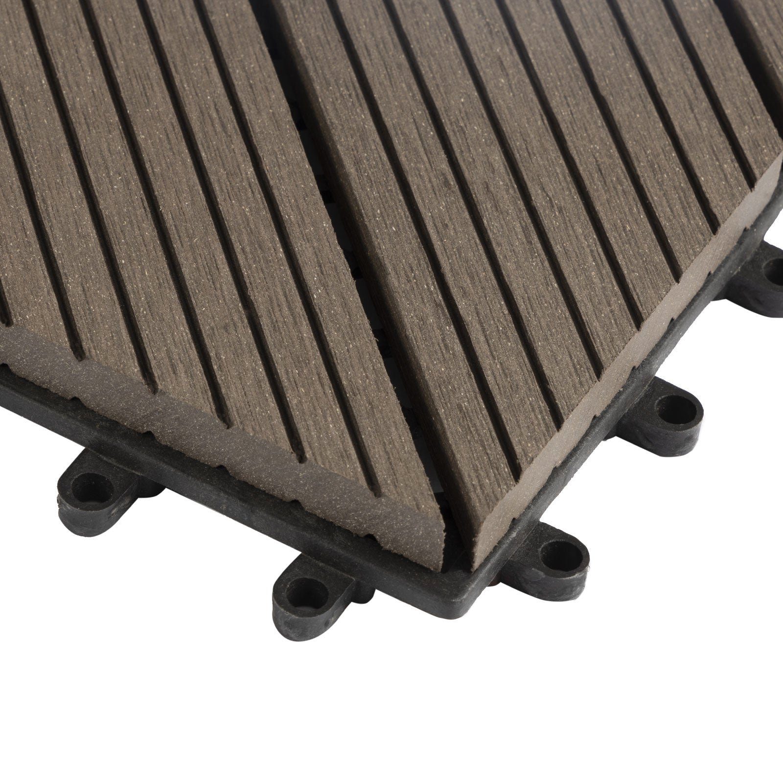 Floordirekt Klickfliese 30 x 30 cm, Holzdielenoptik, Terrassenfliese, Fliese, 11 St.