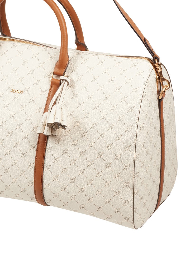 Weekender mit Logo-Muster Modell 'Aurora' in offwhite
