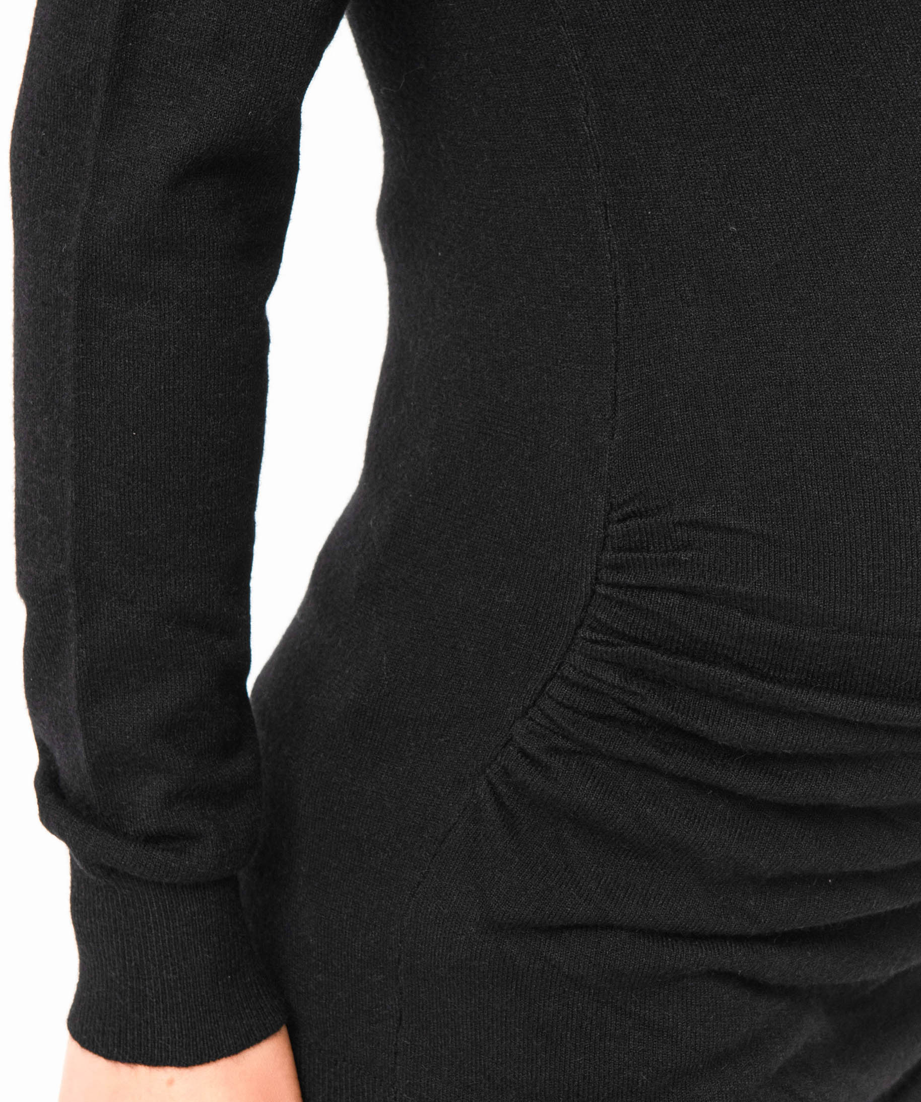 Pull à col rond spécial grossesse avec boutons fantaisie noir | GEMO