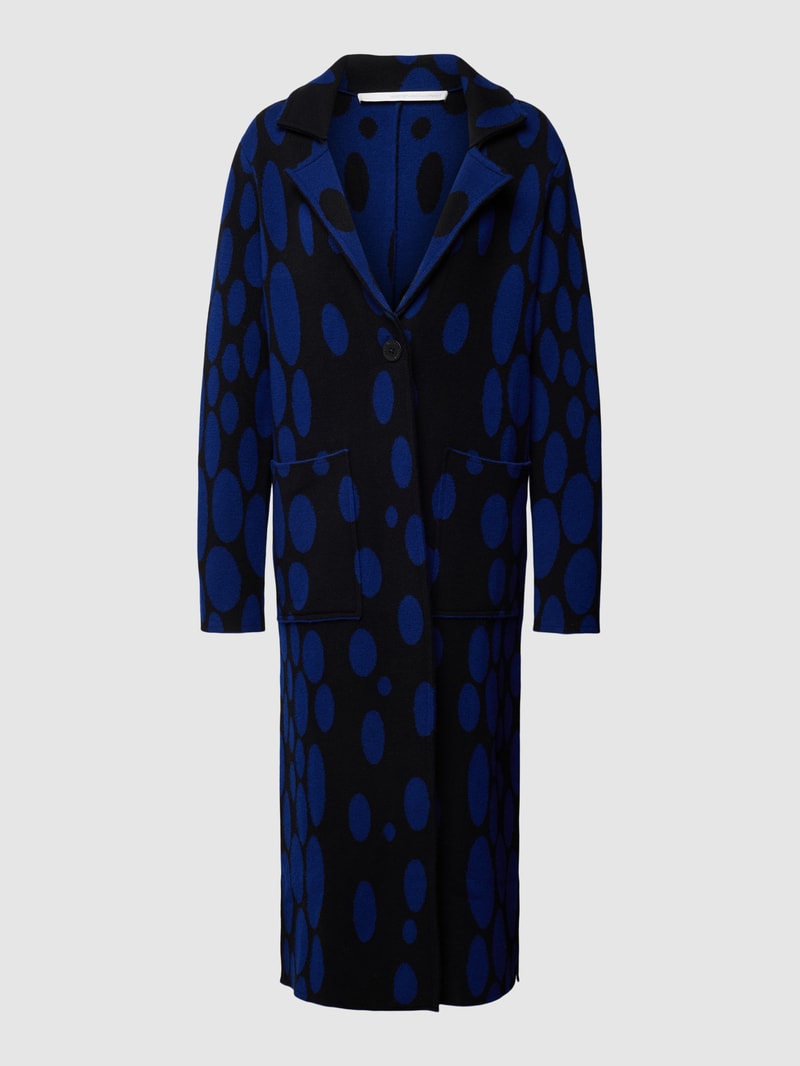 Longcardigan mit seitlichen Taschen in schwarz