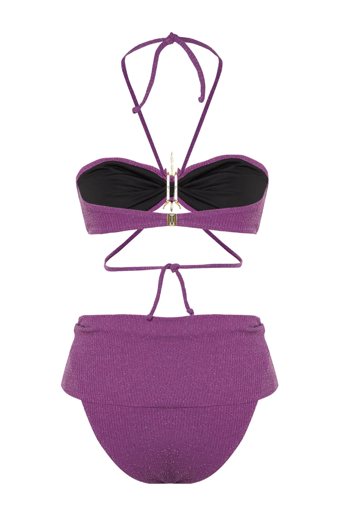 Trendyol Collection  X Zeynep Tosun Bikini-Set mit Sonnenaccessoires und Details TCLSS23BT00000