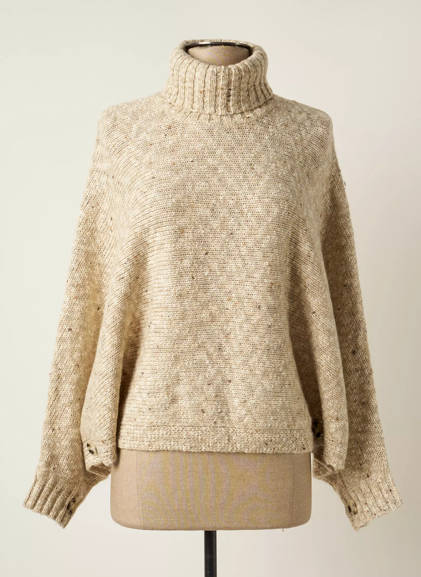 Cream Cols Roules Femme couleur beige