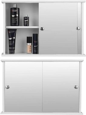 EUGAD Spiegelschrank (1-St) mit Ablage, aus Holz 56x36x14 cm, weiß