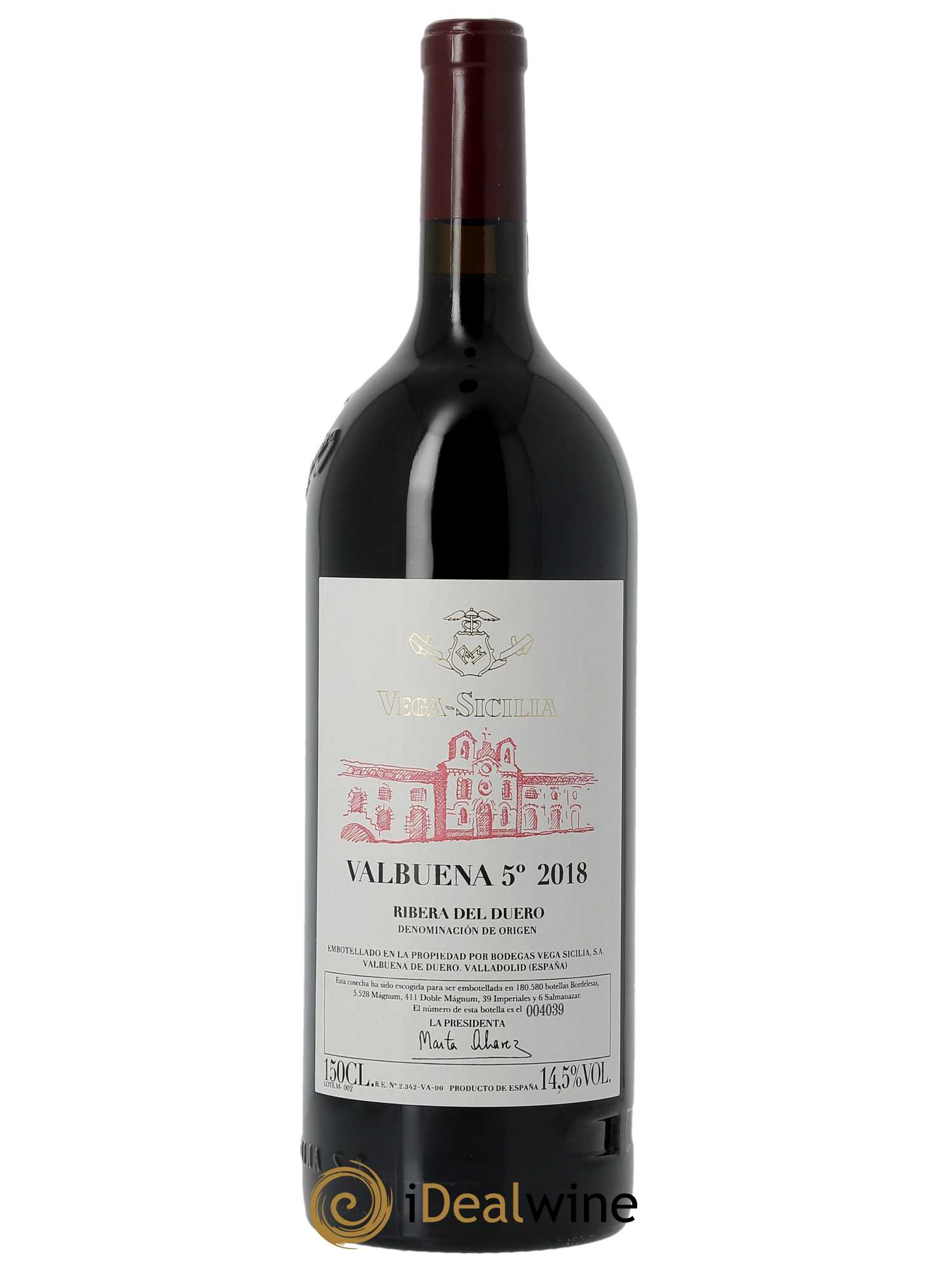 Ribera Del Duero DO Vega Sicilia Valbuena 5 ano Famille Alvarez  2018 - Lot de 1 Magnum