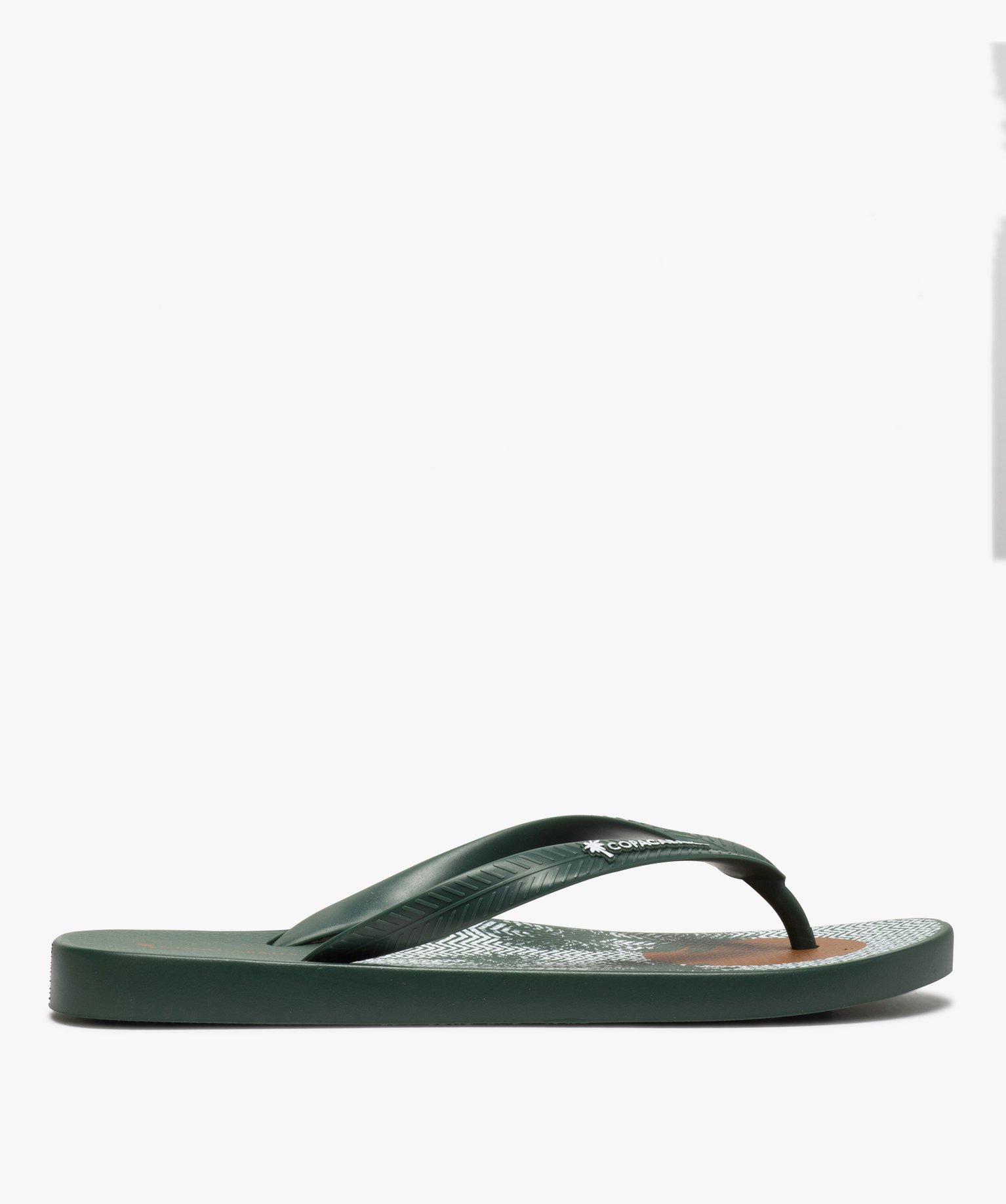 Tongs homme à semelle imprimée - Copacabana vert | GEMO