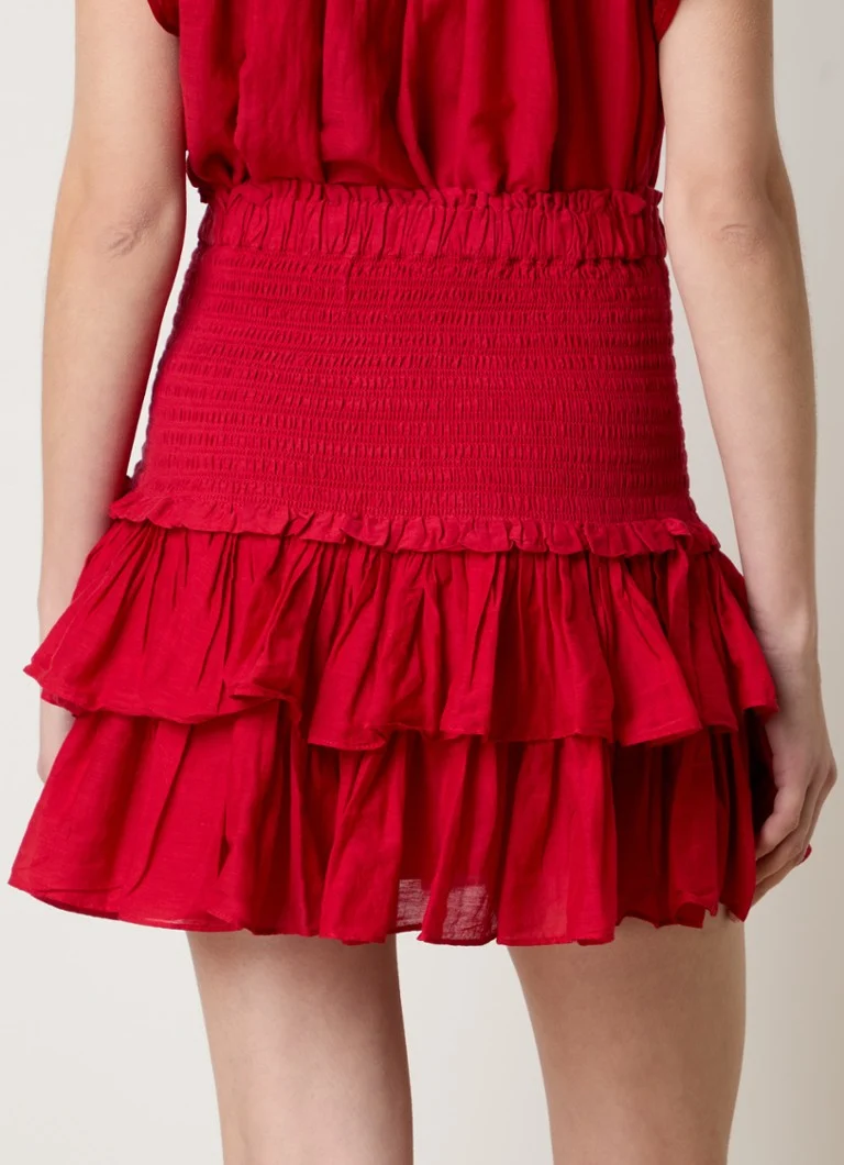 Fustă mini plisată Naomi cu volane de la Isabel Marant