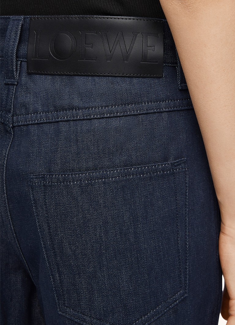 Jean LOEWE Fisherman taille haute, coupe droite, délavage foncé