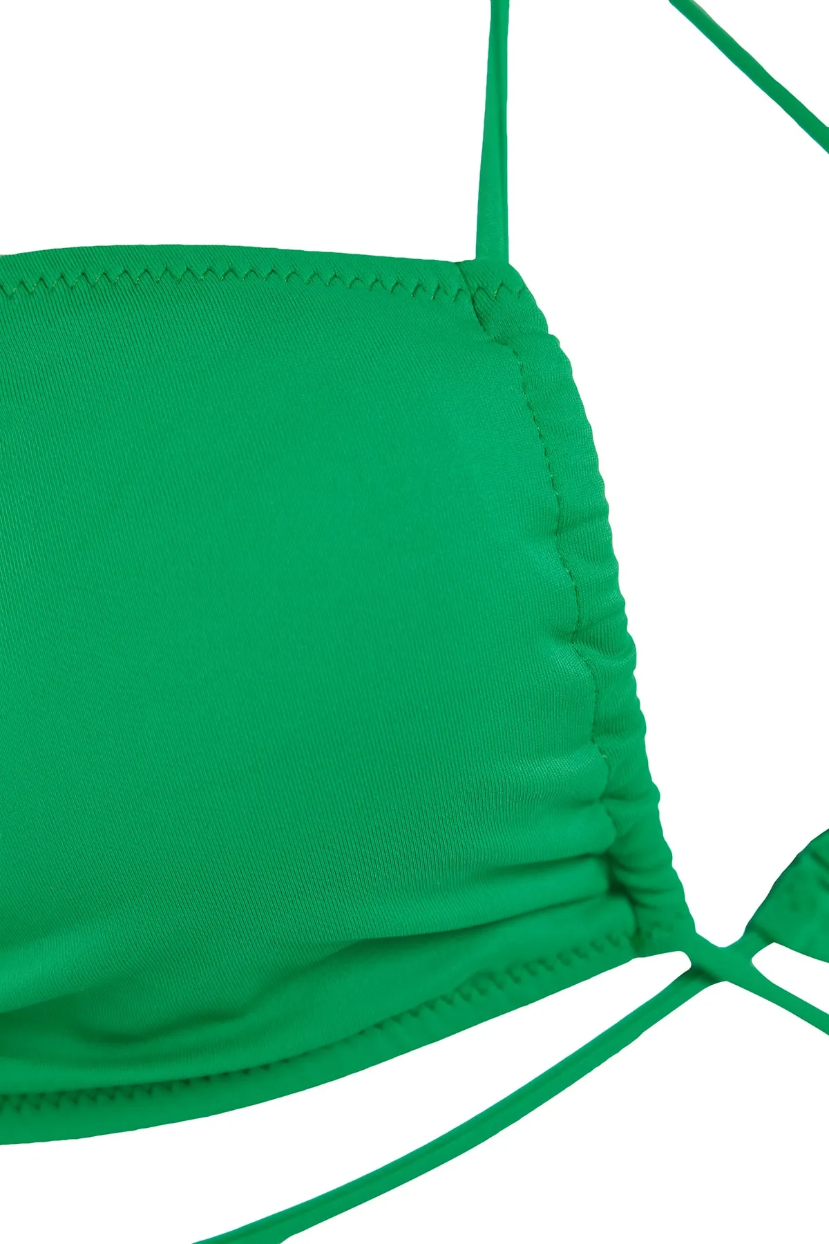 Trendyol Collection  Grünes trägerloses Bikinioberteil zum Binden TBESS21BU0411