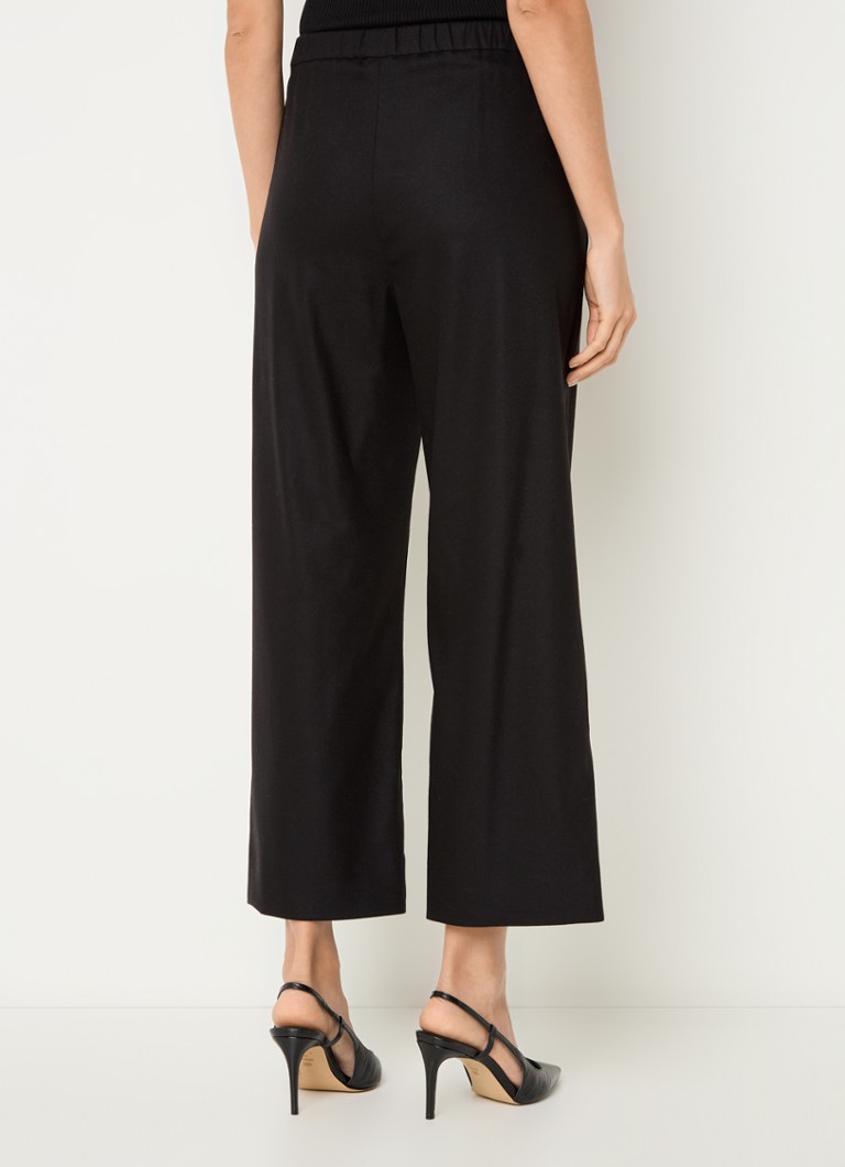 MaxMara Floria mid waist wide fit cropped trousers made of virgin wool