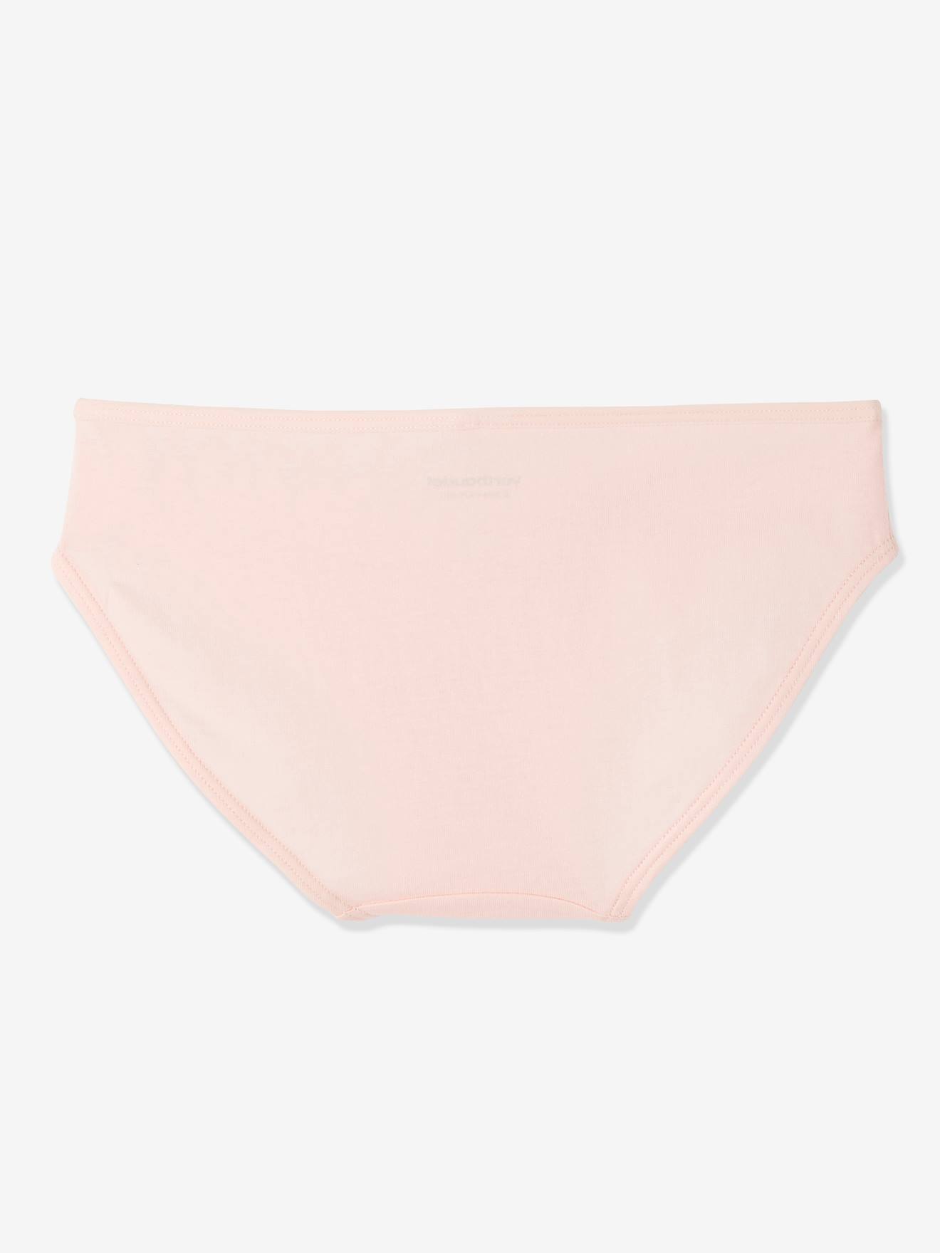 Lot de 3 culottes fille chats et licorne rose poudré