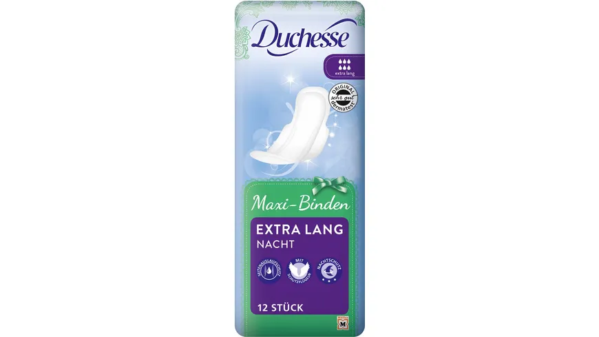 Duchesse Maxi Binden Extra Lang Nacht, 12 Stück