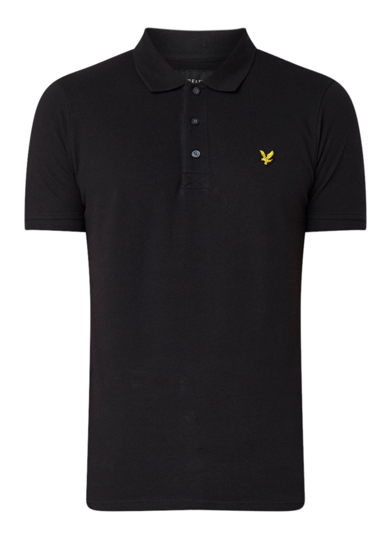 Tricou polo slim fit Lyle & Scott din bumbac piqué cu logo.
