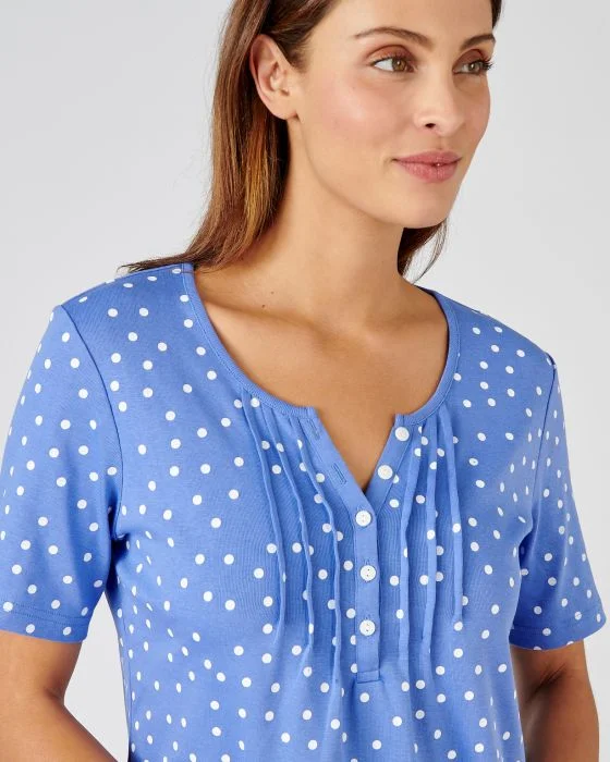 Tee-shirt col tunisien pur coton