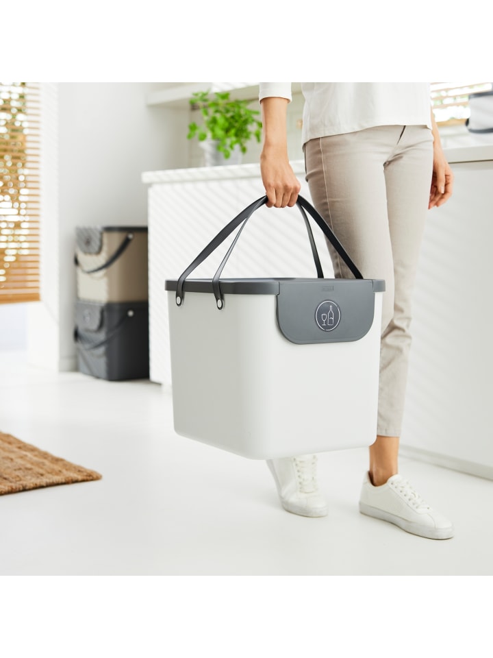 Rotho Albula Mülltrennungssystem 40 l für die Küche in Mistelweiß günstig kaufen onesize