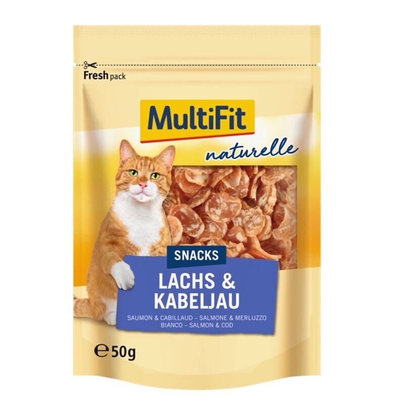 MultiFit Snacks MultiFit Naturelle Lachs mit Kabeljau 4x50g