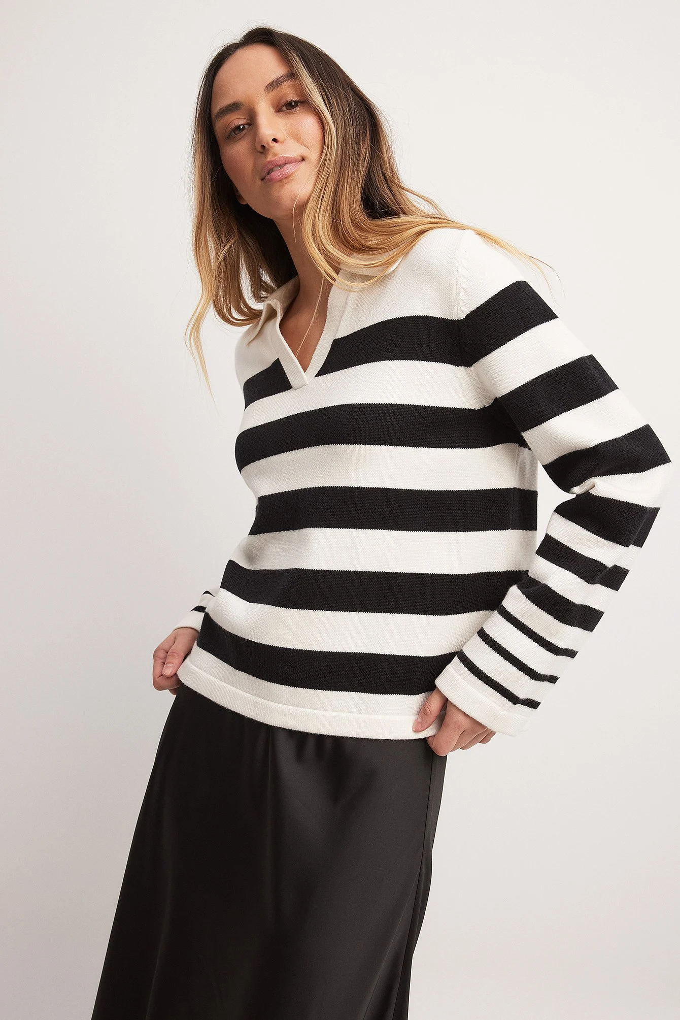 Strickpullover mit Kragen